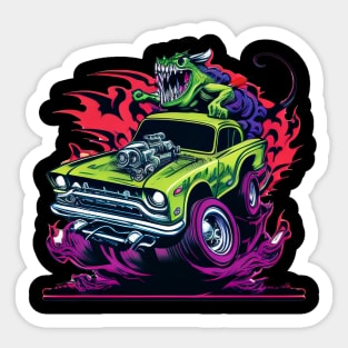 Monster Hot Rod Racing Rat Street Racer Retro Design Sticker